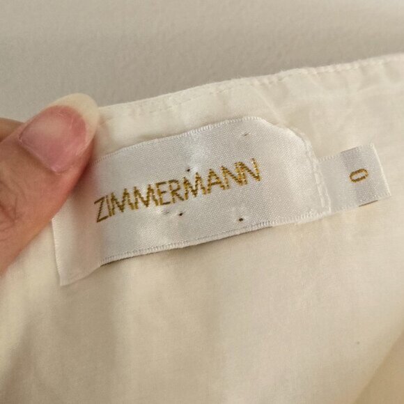 Zimmermann Corsage Pompom Embellished Guipure Lace Swiss Dot Tulle Mini XS b93E - Picture 6 of 7